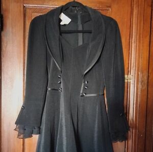 Cache Black Midi Dress